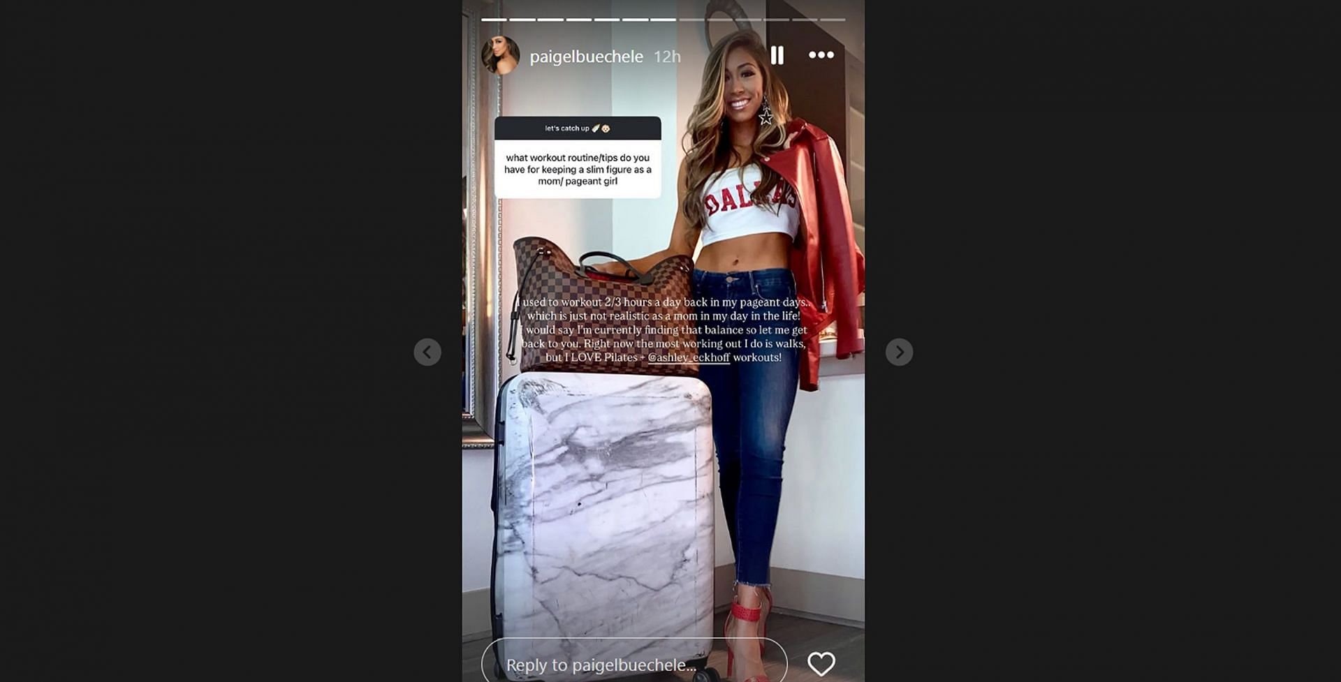 Buechele's wife Paige responds on Instagram. @paigelbuechele